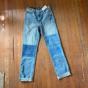 Brand new with tags urban outfitters slim straight patched jeans